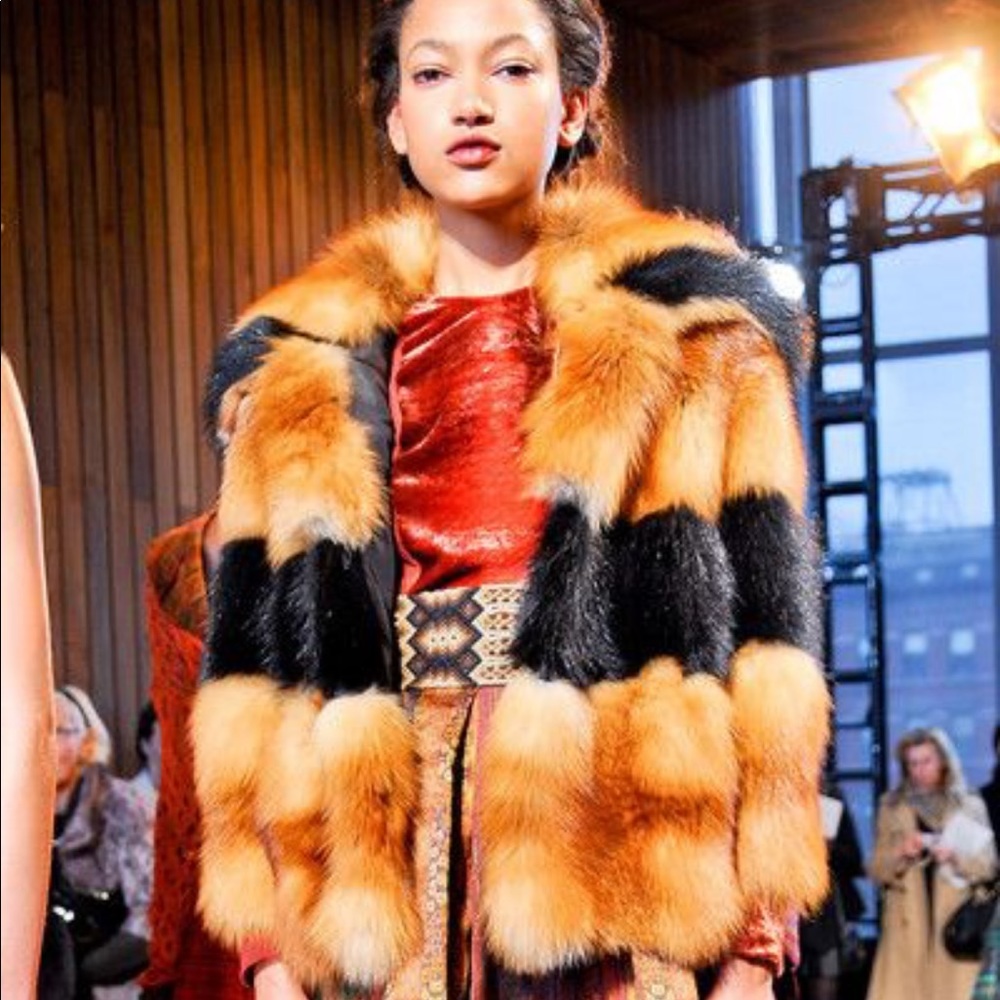 Christian Cota Fox Fur Jacket Size L (8-10)